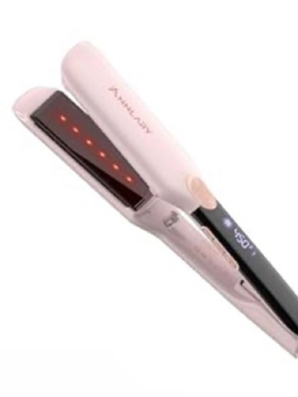Pink Hair Straightener Flat Iron with Digital Display 1.75 with red light